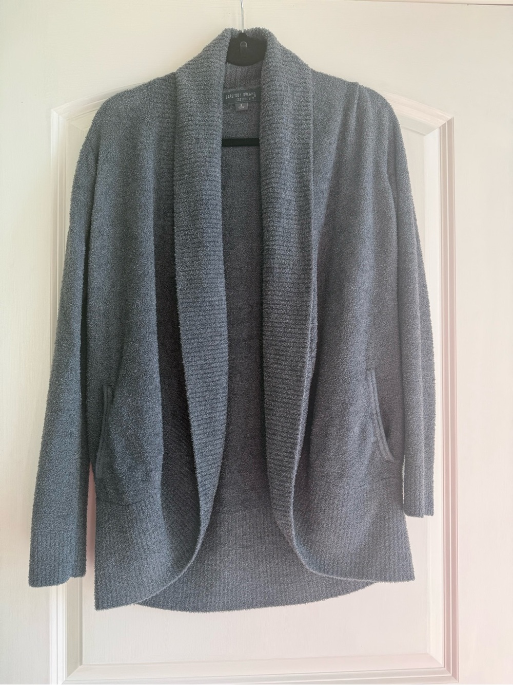 Barefoot Dreams Shawl Collar Open Cardigan - Charcoal Gray